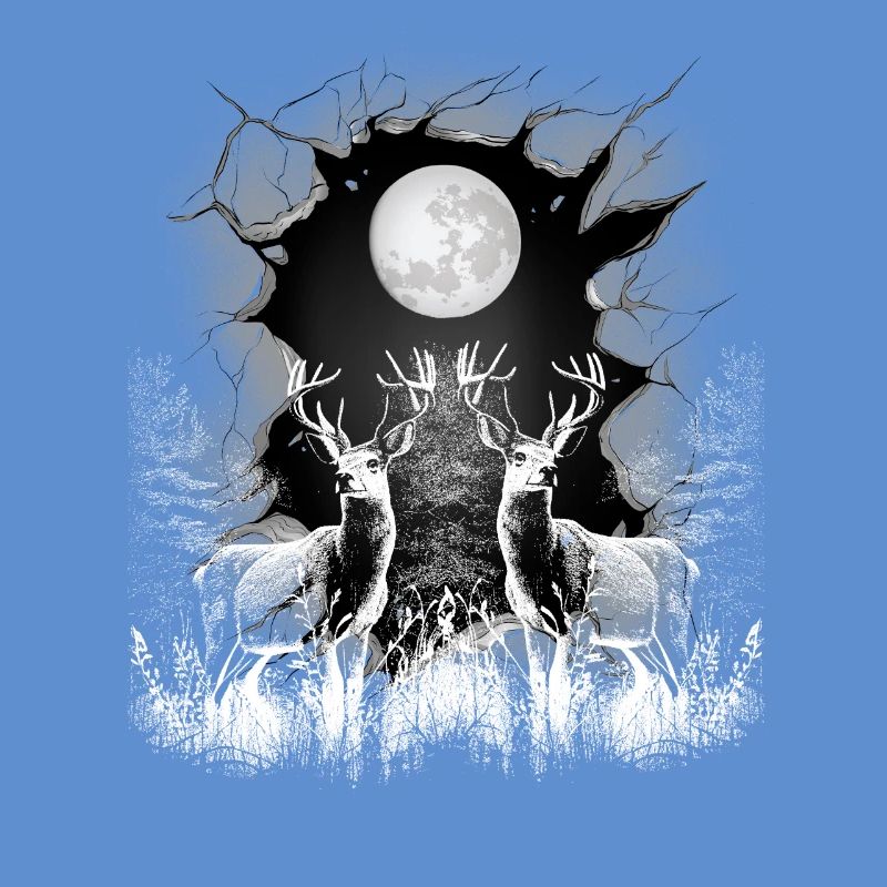 mystical deer roebuck reindeer wild deer nature