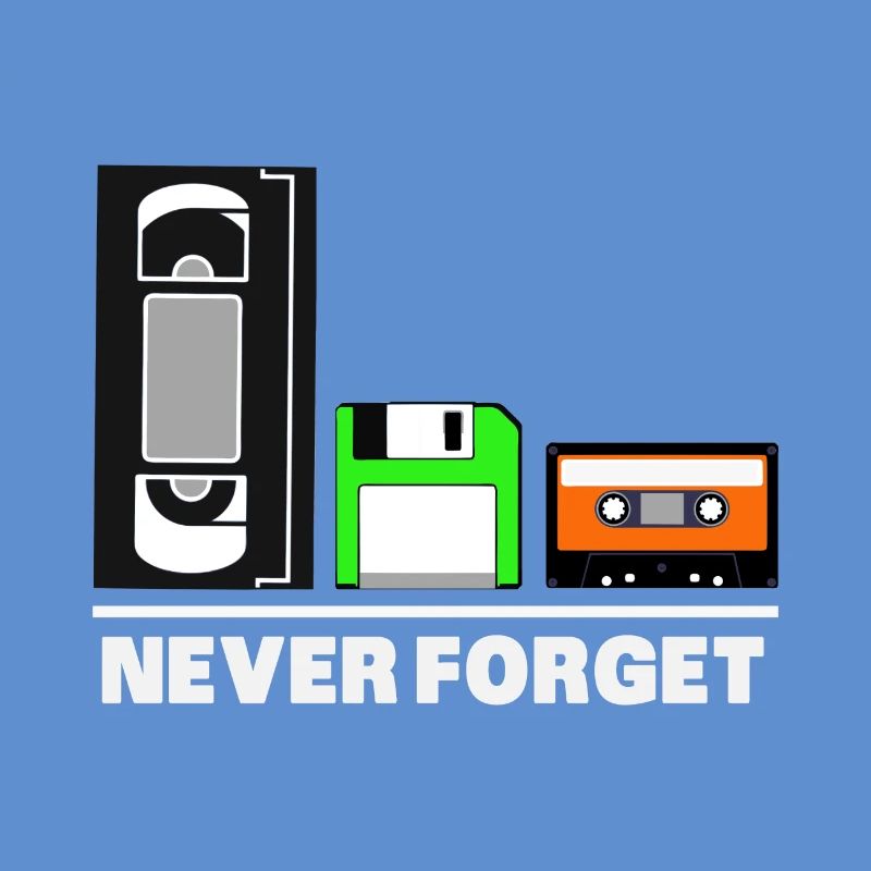 Never Forget Floppy Disk Retro Shirt 80s