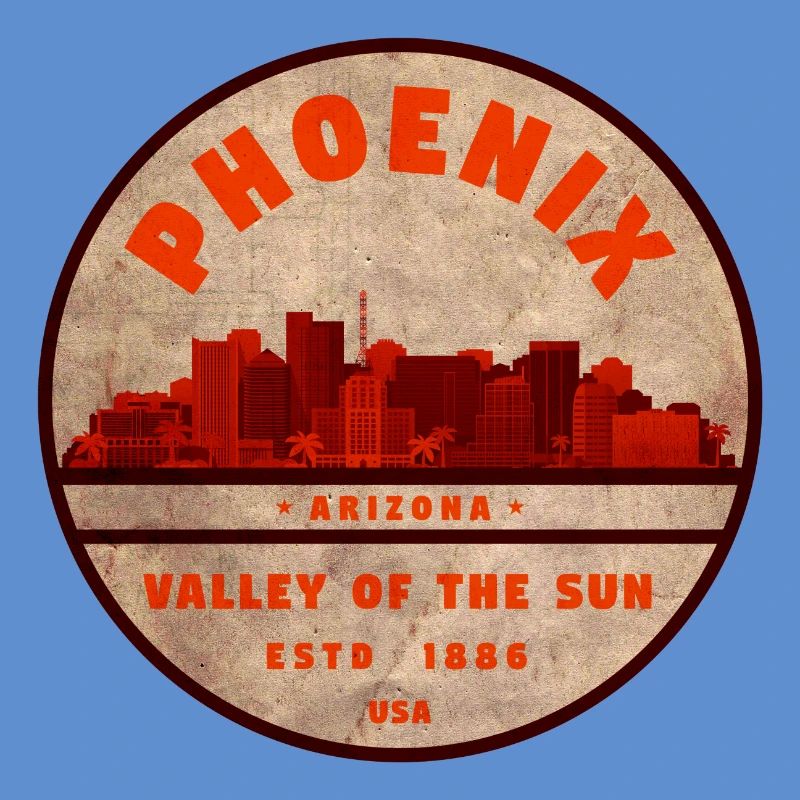 Phoenix Skyline Retro Abzeichen