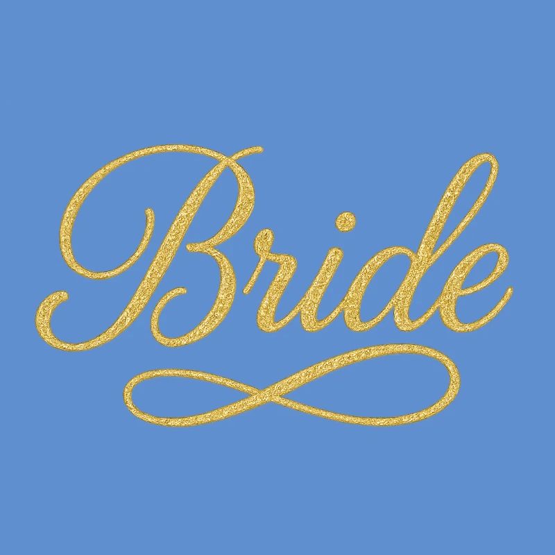 Conception élégante de script de mariée en or