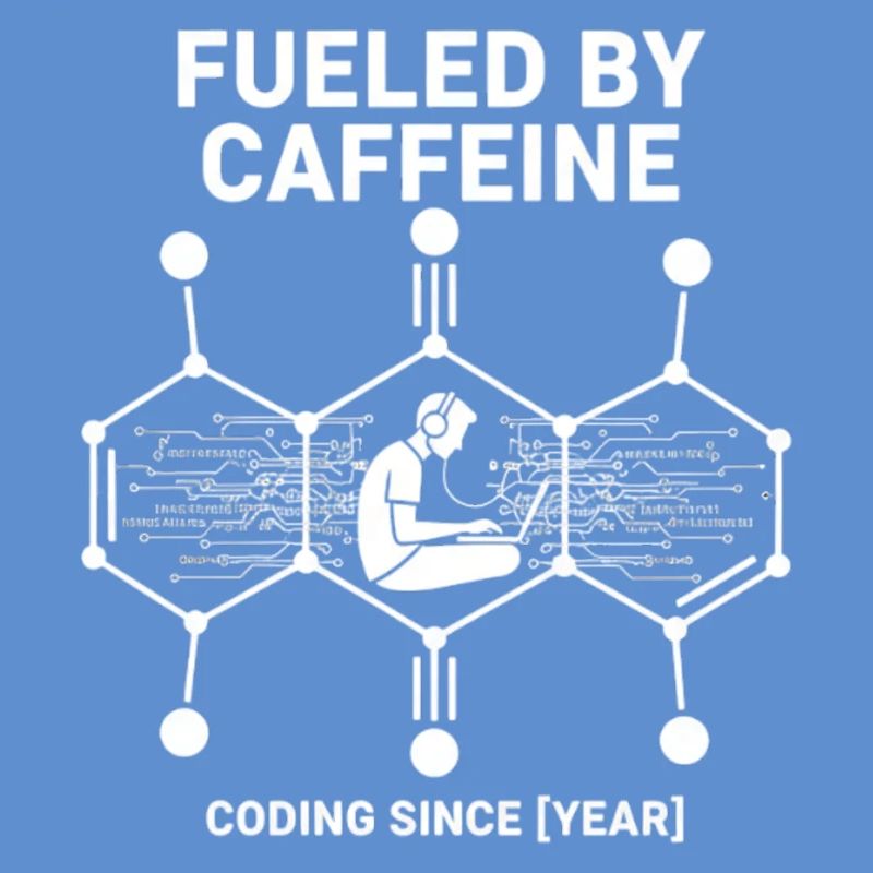 Alimenté par la caféine Coding Chemise | Programmeur