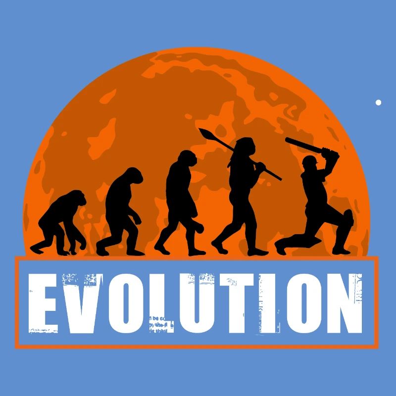 Évolution de la silhouette du joueur de cricket et du batteur