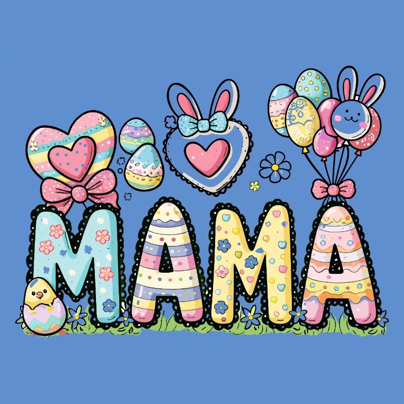 Pastel Easter Mom Design