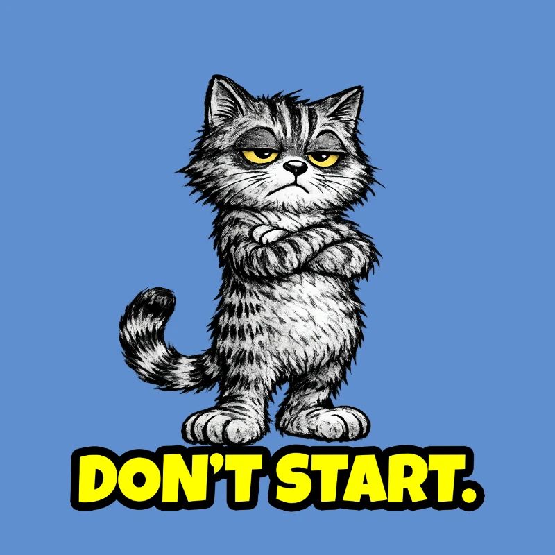 Don’t Start. – Grumpy Katze (Attitude) CAT
