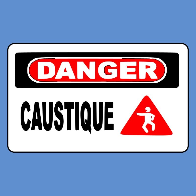 Panneau Danger Caustique