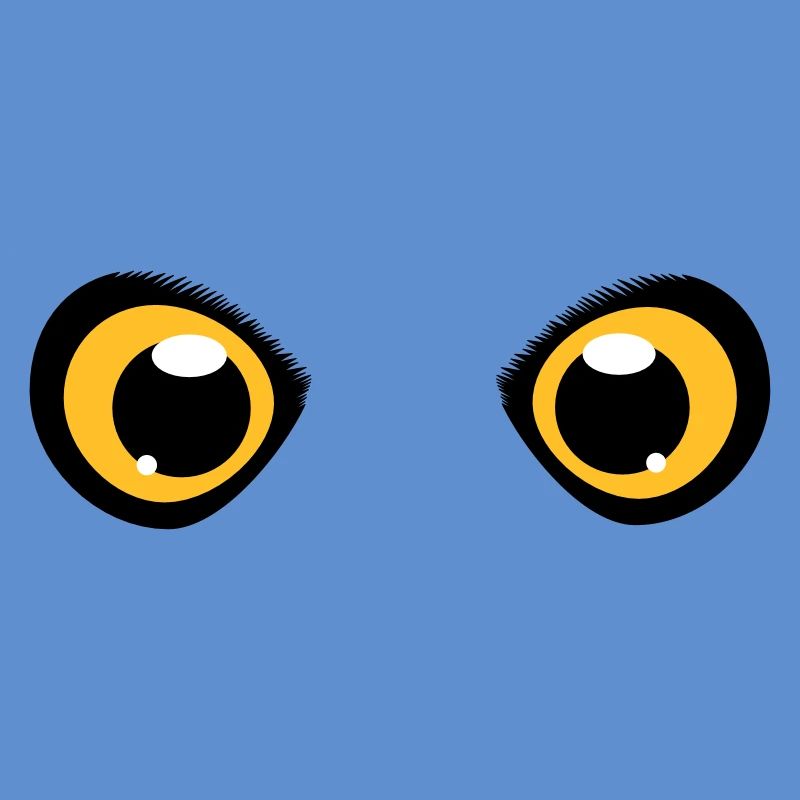 zwei leuchtende Augen einer Eule