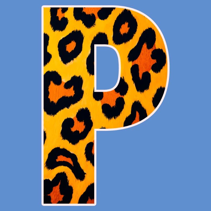 Leopard_Buchstabenmuster_ _P