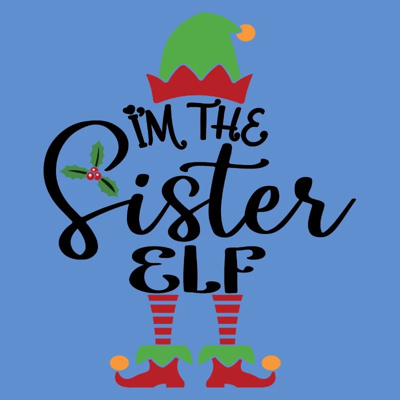 Schwester Elf süßes lustiges passendes Weihnachtskostüm