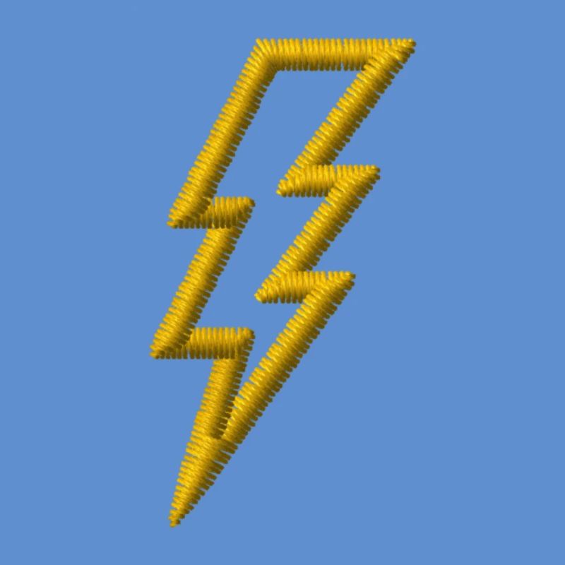 Embroidered lightning bolt