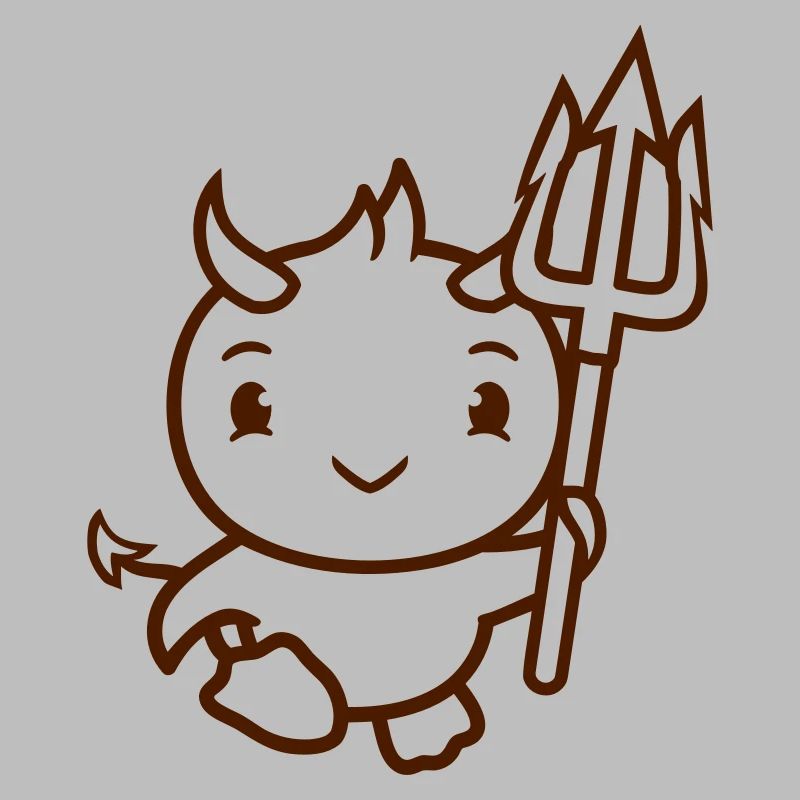 bird devil horns satan trident hell evil cool