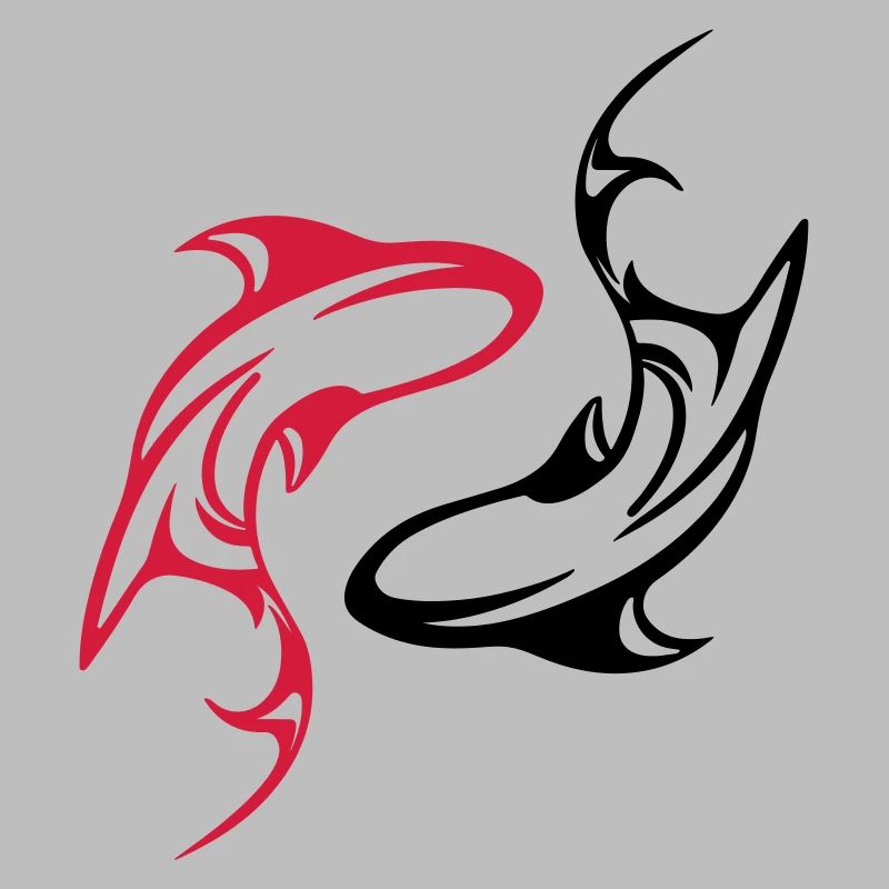 Requins - Yin Yang - Dans toutes les couleurs Vector