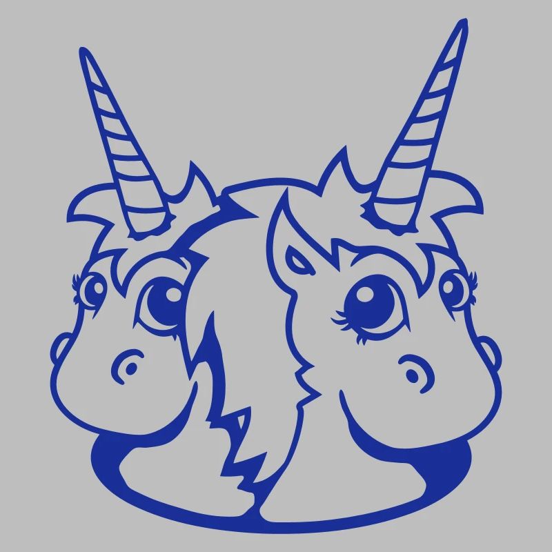2 Einhorn Mädchen Team Hübsch Boden Loch Freunde