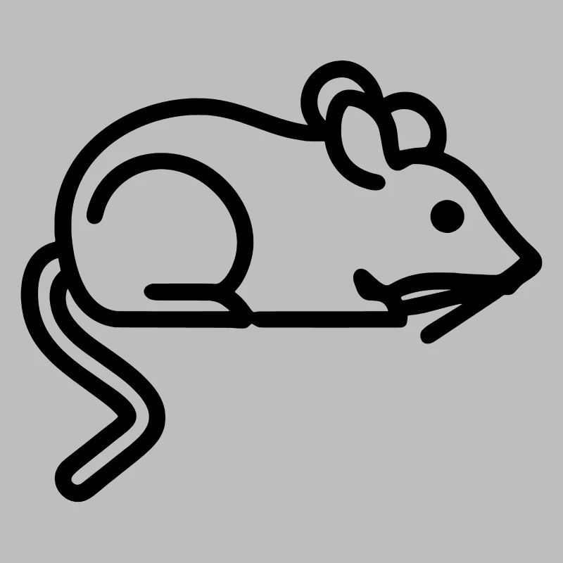 Mouse Icon - Simple Black Outline Design