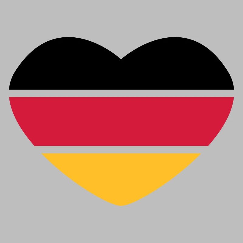 Heart 3colored - Black Red Gold - Germany