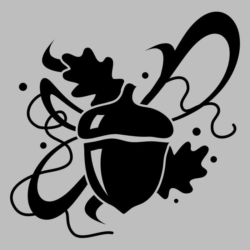 Eichel mit Eichenblätter