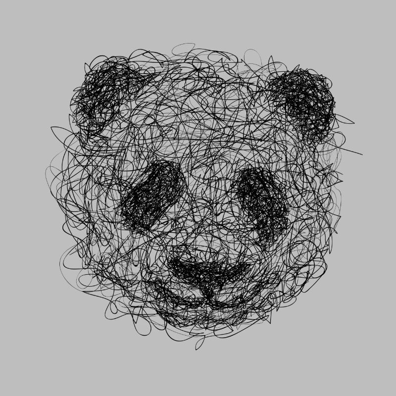 Panda Drawing Scribble - Panda scribble art