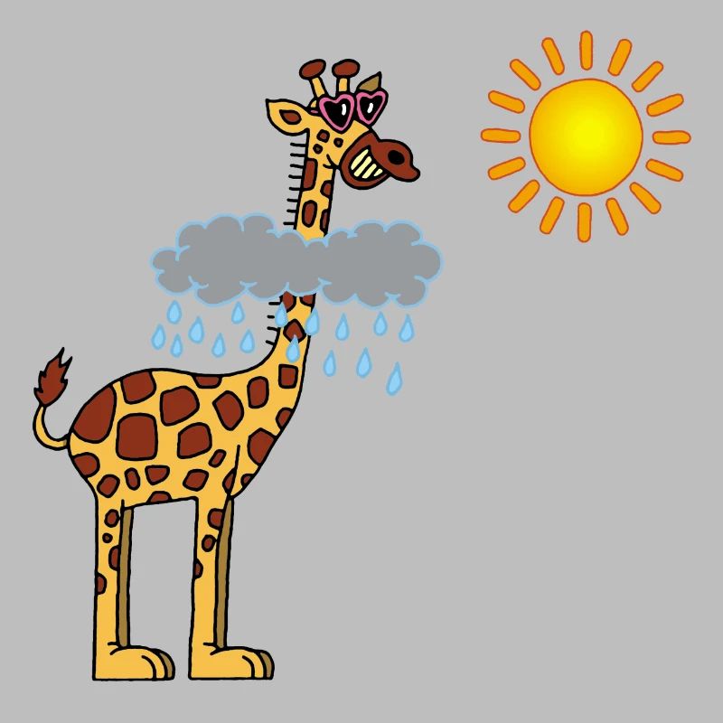 Giraffe und Sonne