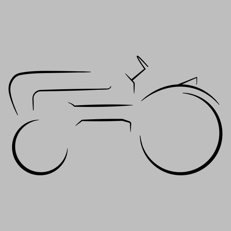 Deutscher Traktor Oldtimer Strichzeichnung 