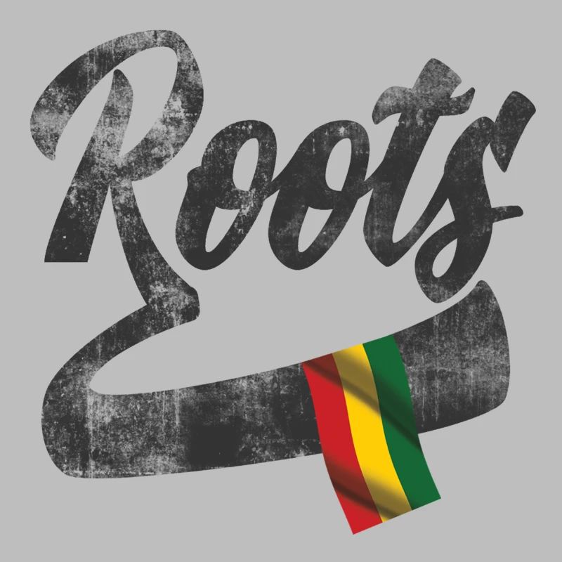 Roots Reggae Design avec drapeau coloré
