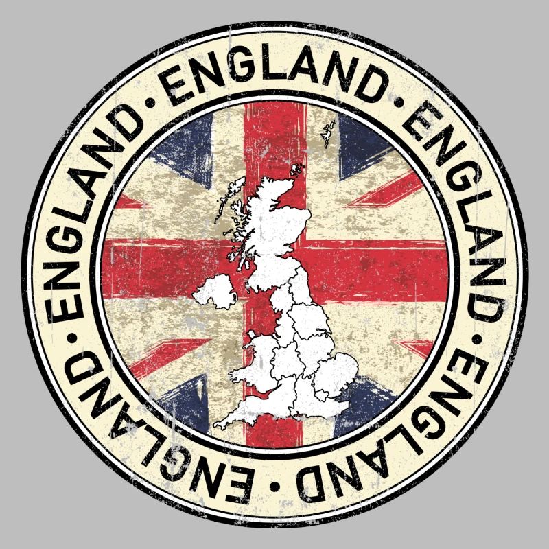 UK Map Flag Emblem