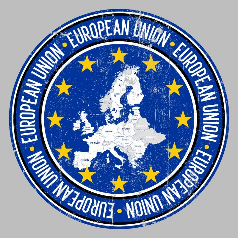 EU Map Circle Stars Emblem