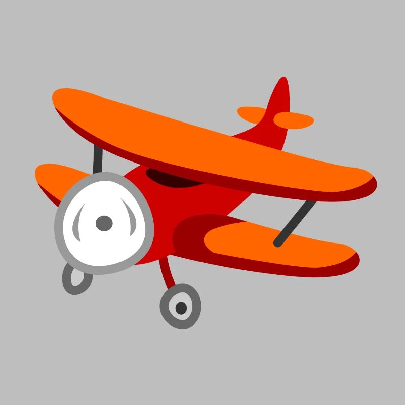 Red biplane plane