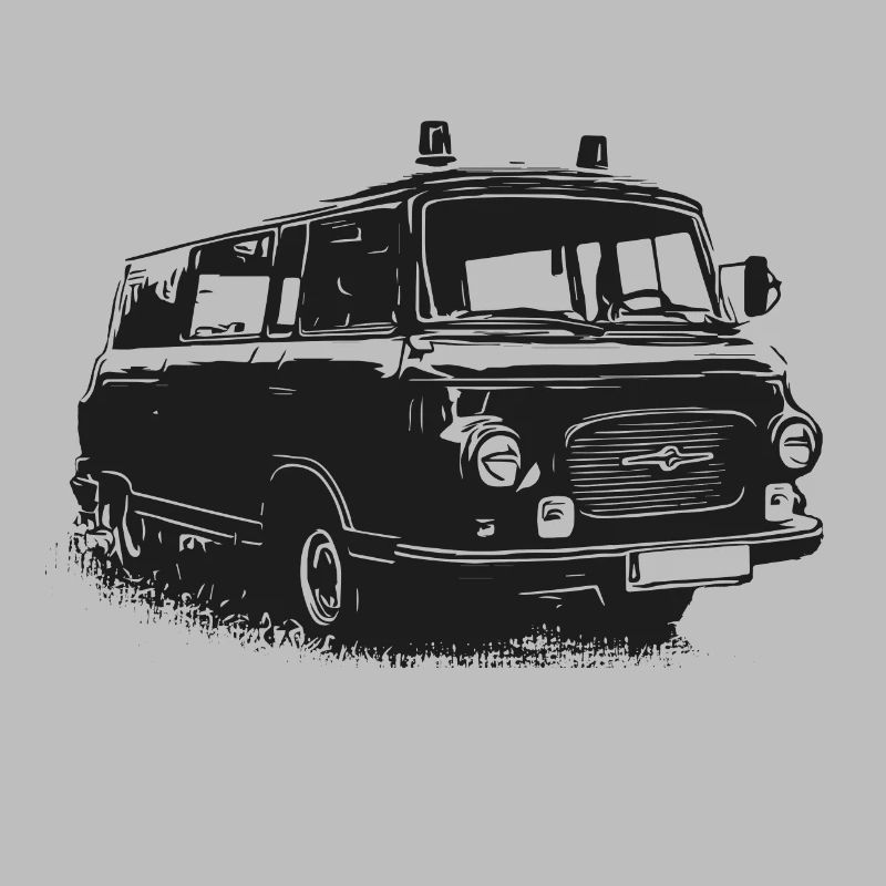 Barkas with blue light
