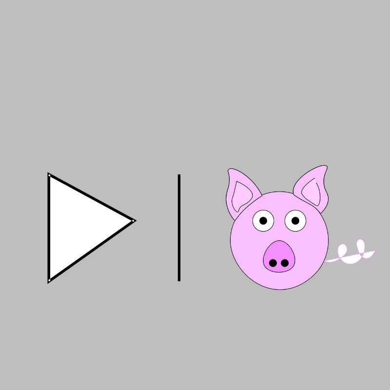 Triangle line wide open swine