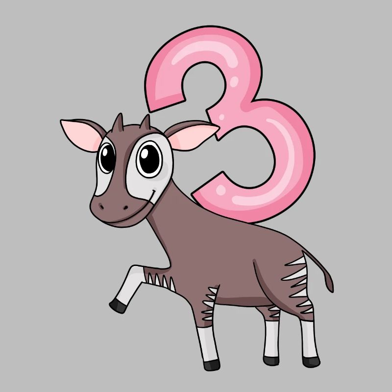 Mädchen 3 Jahre alt Okapi 3. Geburtstag Geschenk