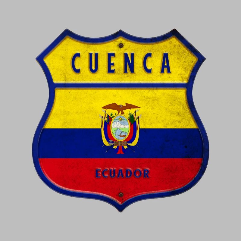 Cuenca Ecuador Wappen Flaggen Design