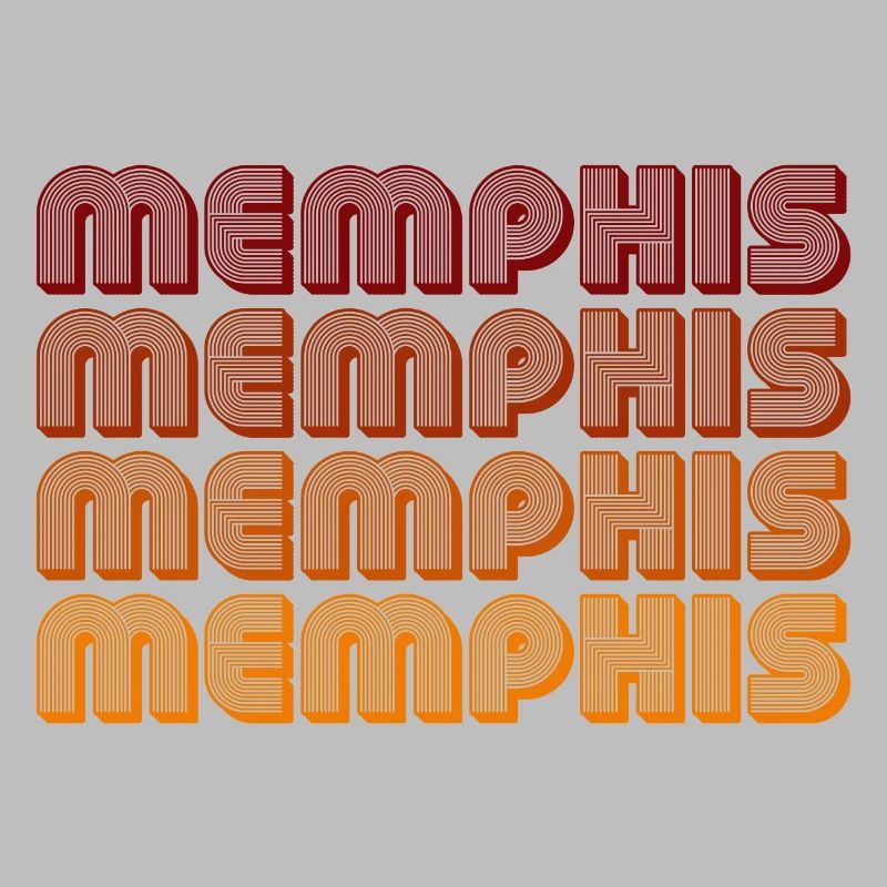 Memphis Gradient Text Repeat