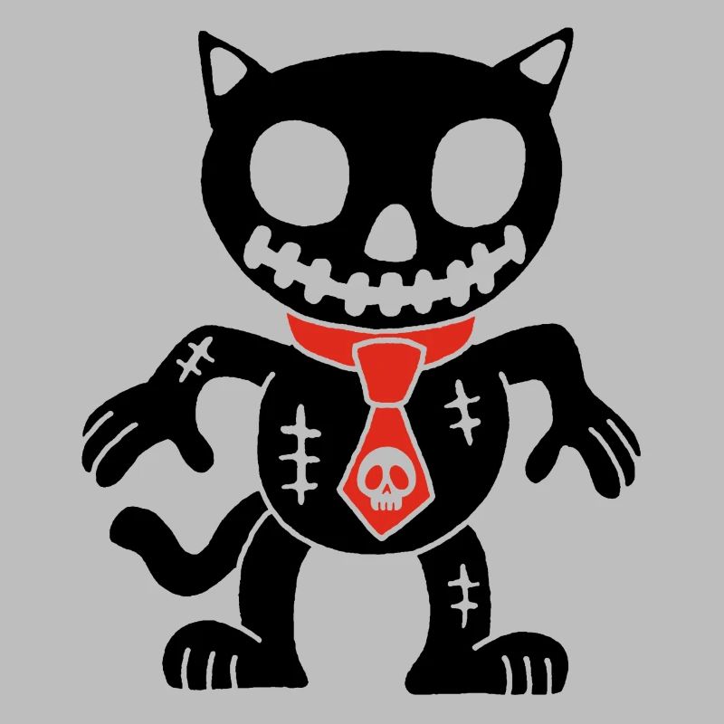 Black cat voodoo doll