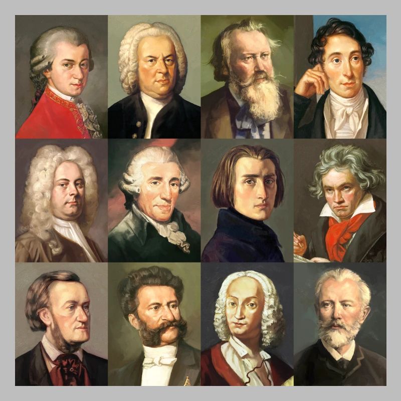 12 classical composers ... from Bach to Wagner