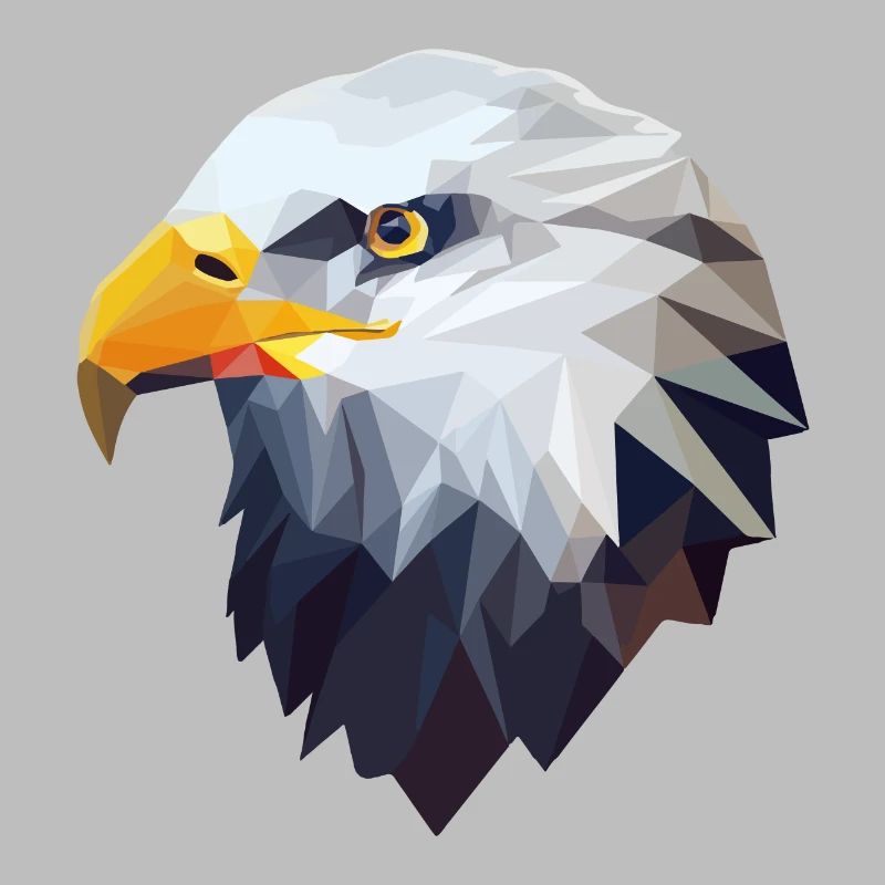 Stylized, geometric eagle