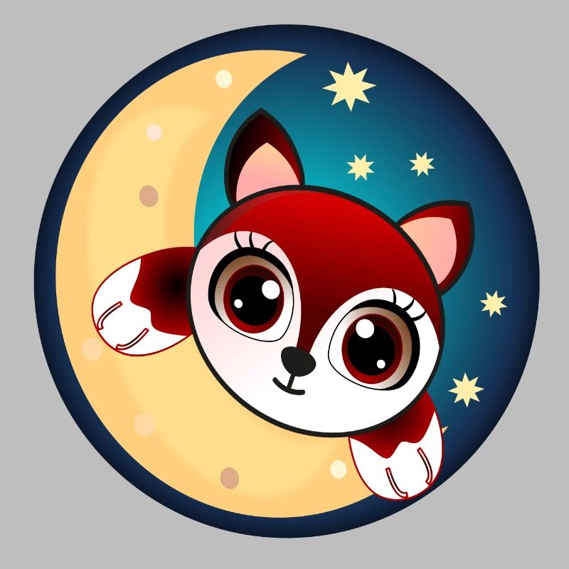 Clever Fox in the Moon - SLEEPING