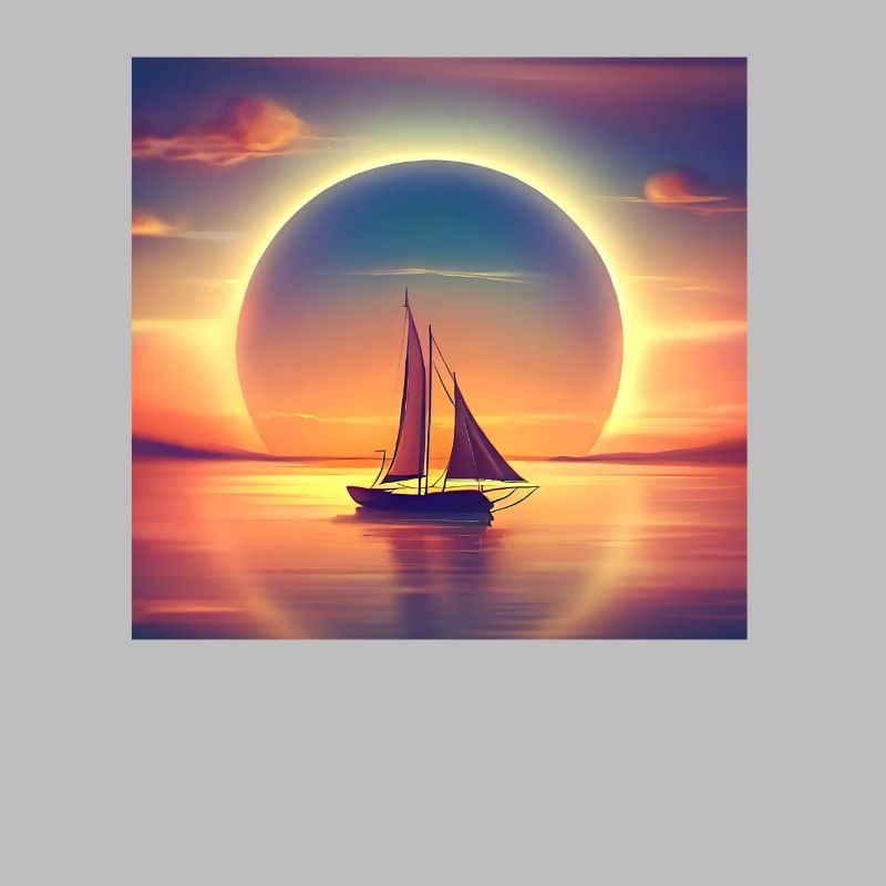 Sailboat sails into the sunset Angular