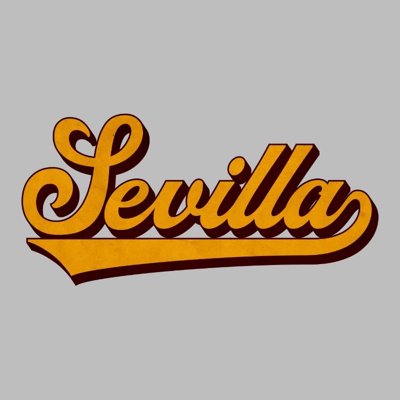 Séville Rétro Script Jaune