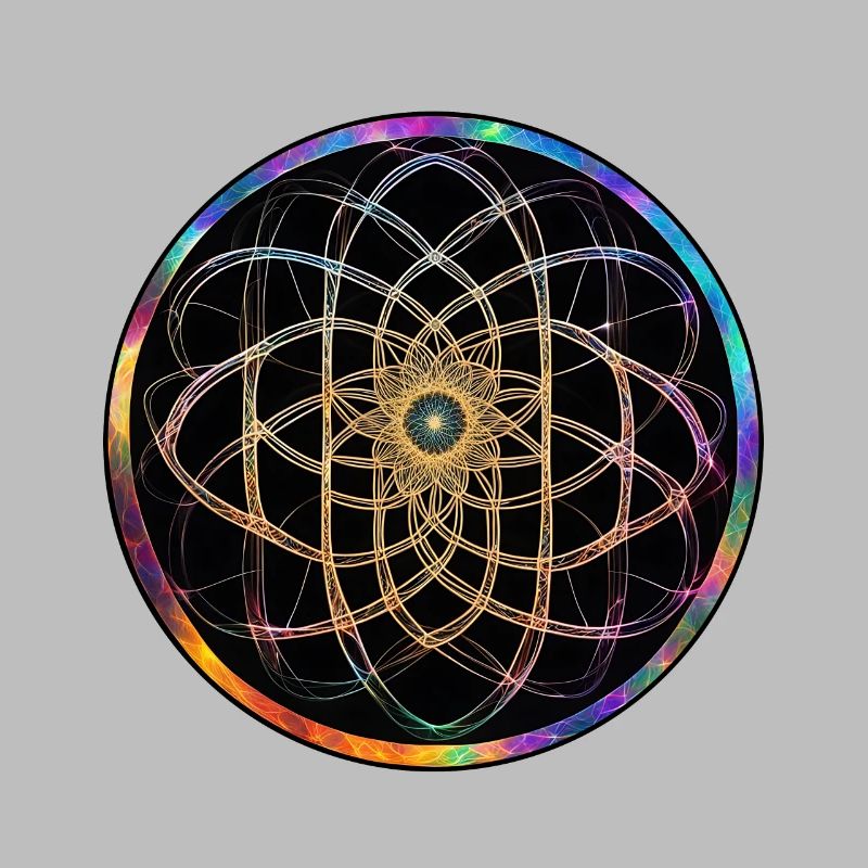 Rainbow Mandala Circle Pattern