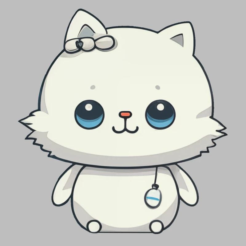 Mignon chat amitié illustration