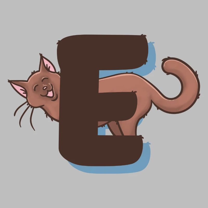 Katze Buchstabe E
