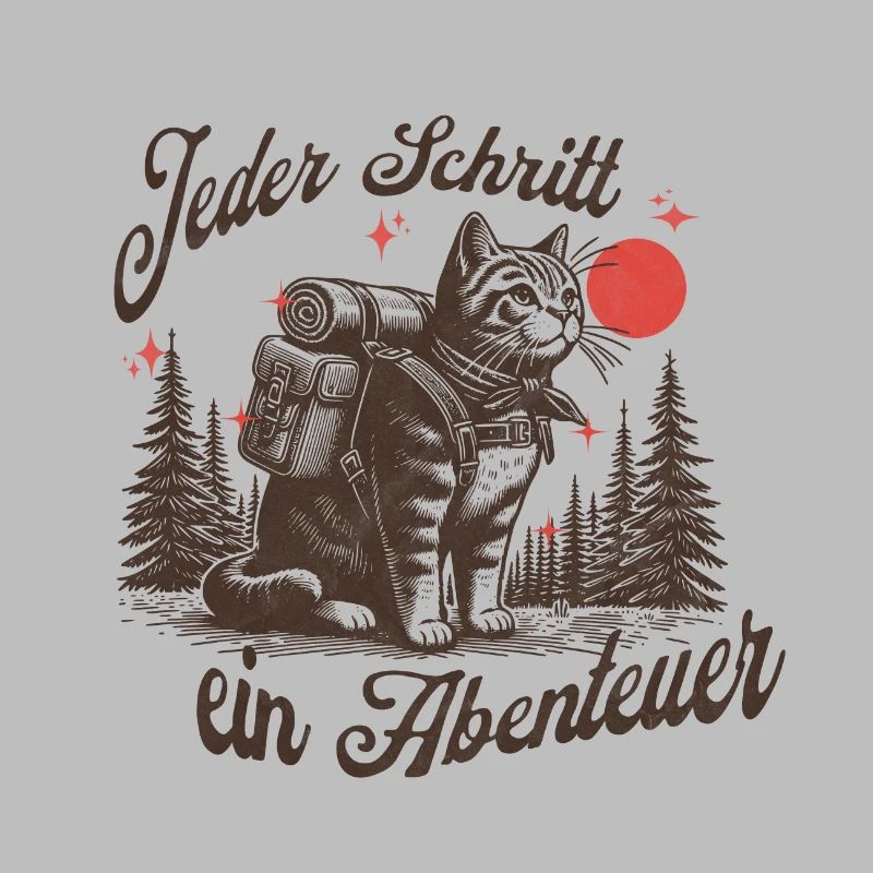 Adventurous Cat Walker by the Night Sky
