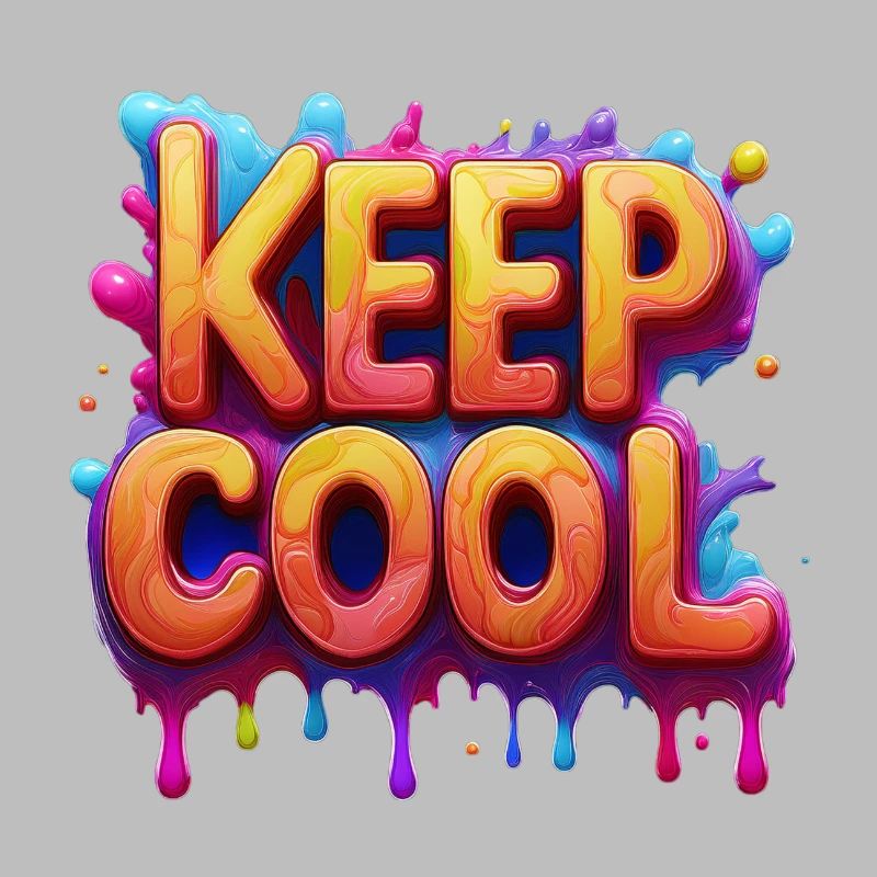 keep cool text in 3d