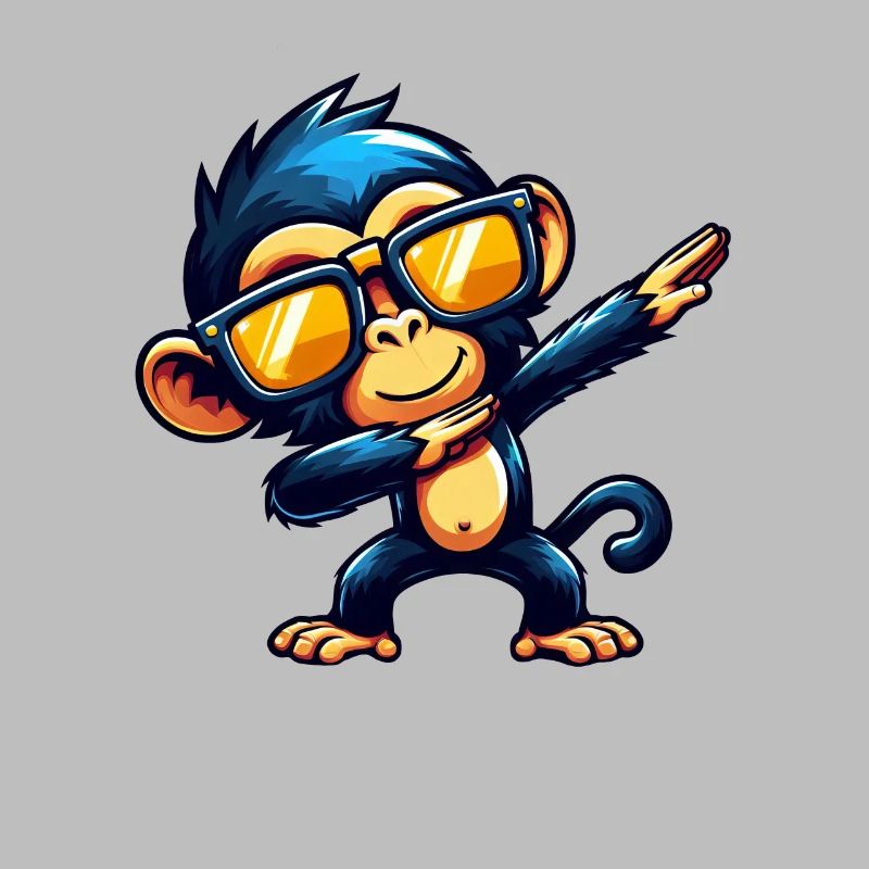 Chimpanzé Dabbing Cool Monkey Dancing