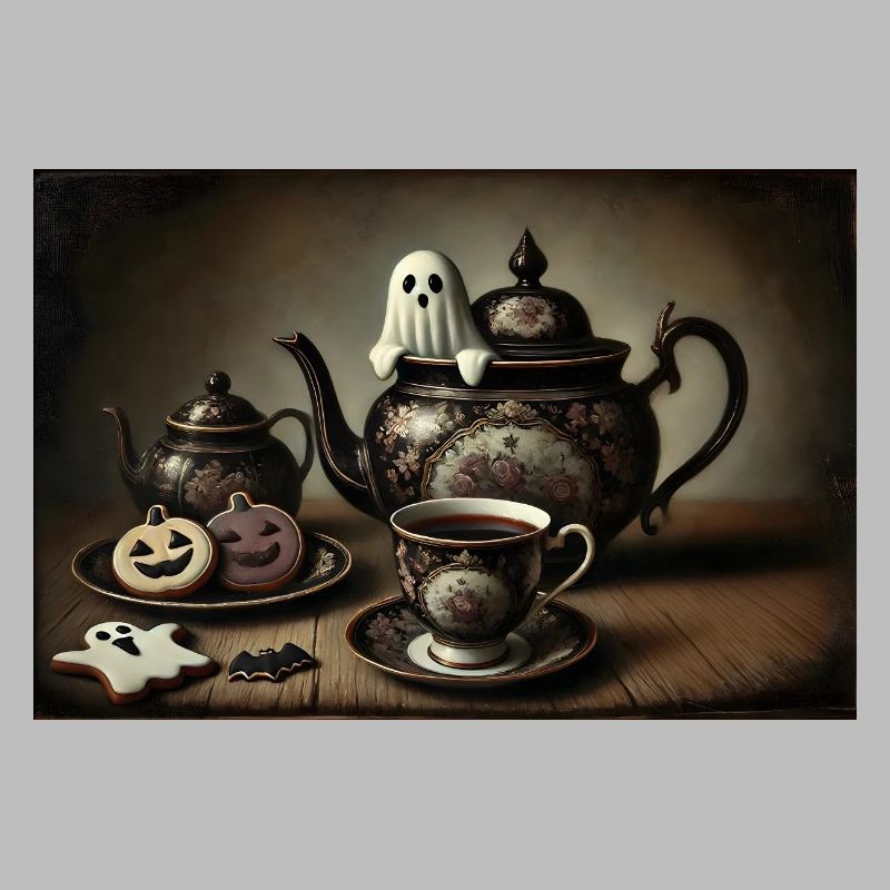 atmospheric Halloween tea hour - witching hour