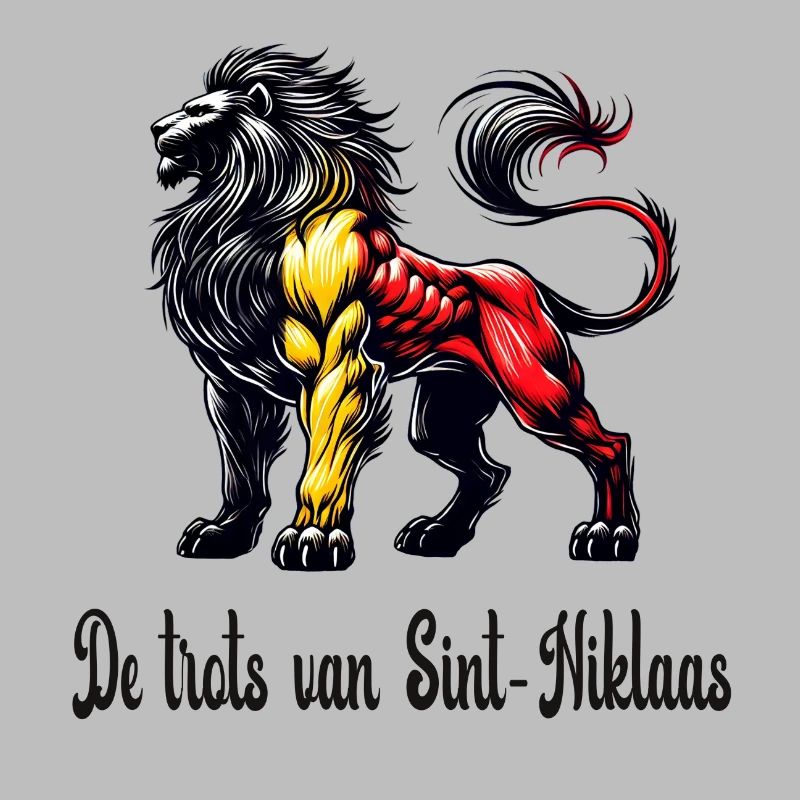 Motif du drapeau lion de Saint-Nicolas