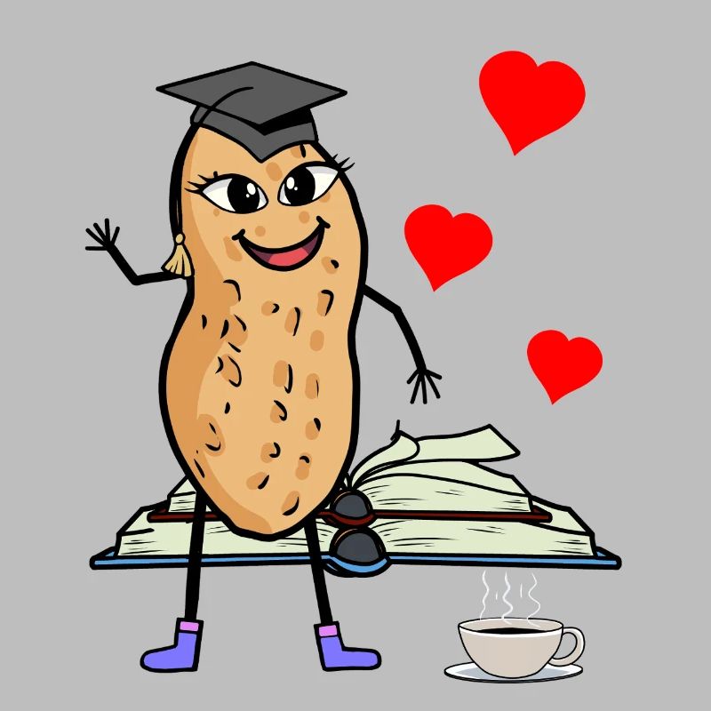 Erdnuss Studentin Studieren Studium Uni