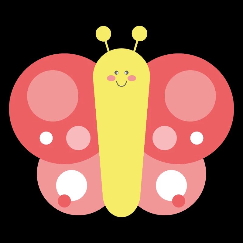 Tender and stylized butterfly