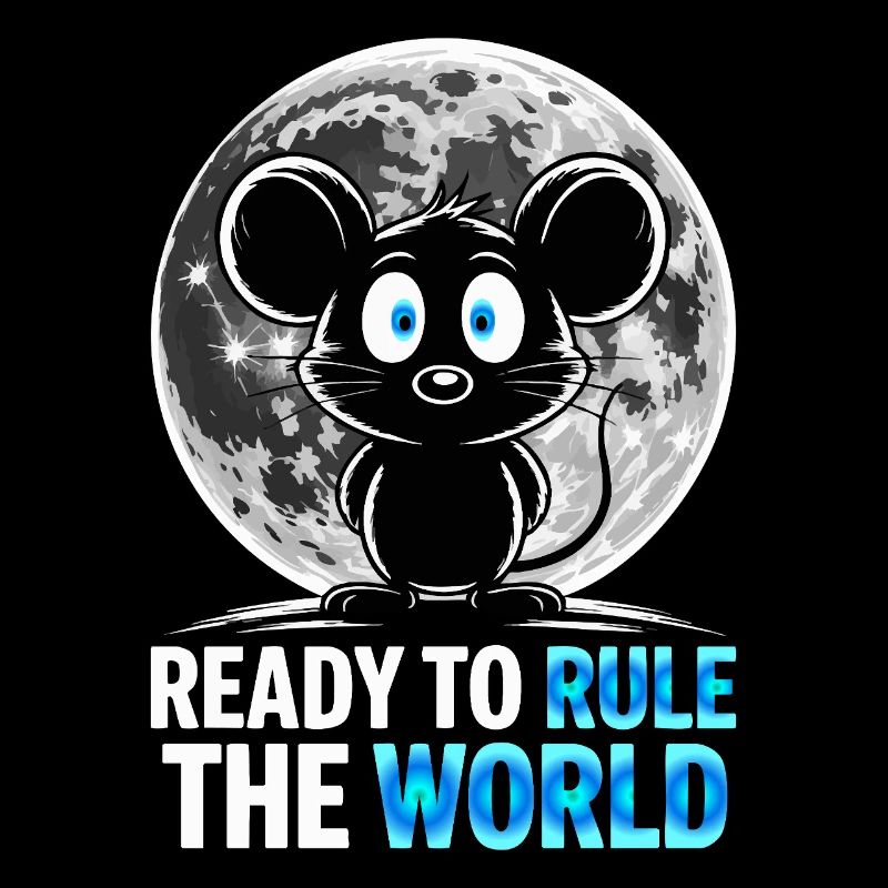 Ready to conquer the world – Mouse in the moonlight