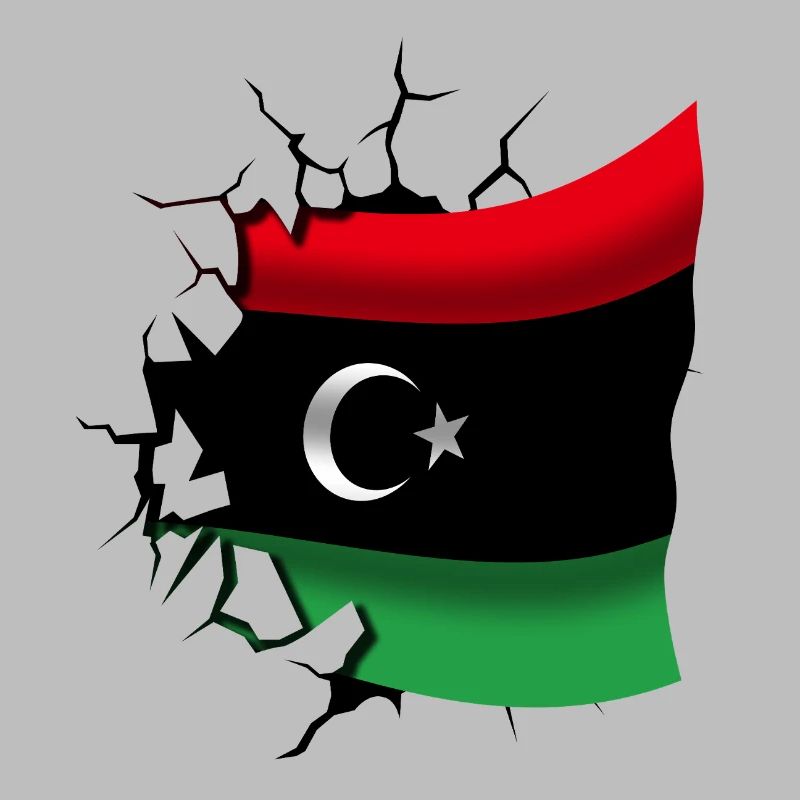 Drapeau de la Libye - Libye - Drapeau Broken Design