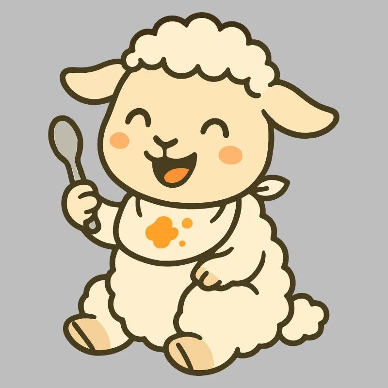 Snack time with lamb